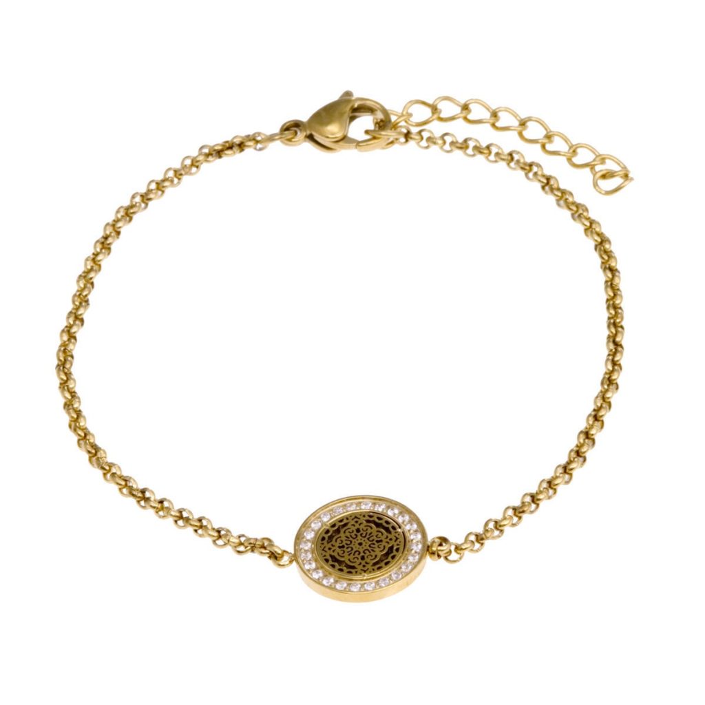Steffie Coin CZ Single Bracelet Gold