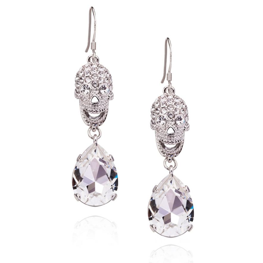 Drop It Earrings White